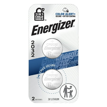 Energizer 2032 Coin Batteries (2 Pack), CR2032 3V Lithium Batteries, Compatible with AirTag and Tile Pro Devices, Key Fobs, Watches and more