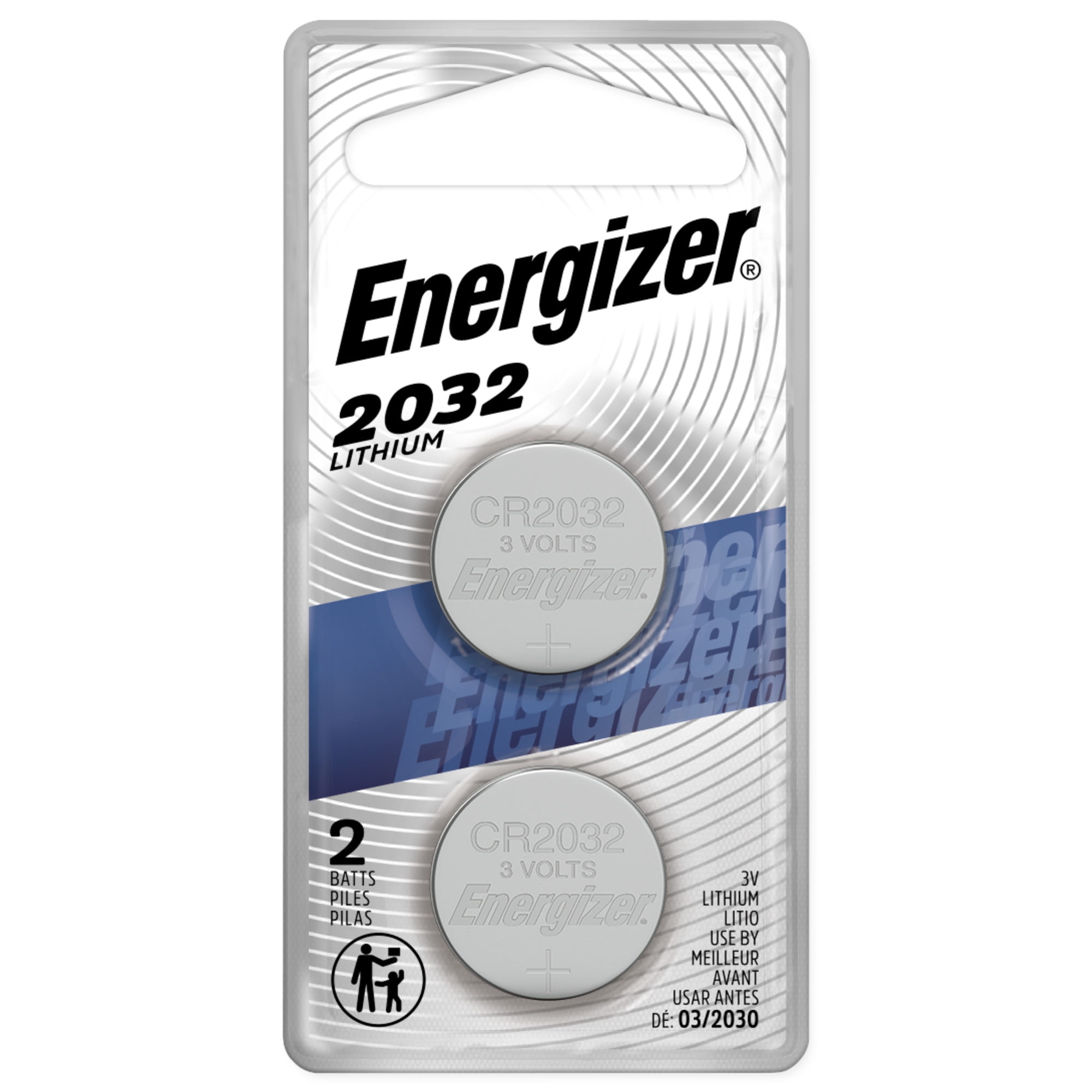 Energizer 2032 Batteries (2 Pack), 3V Lithium Coin Batteries