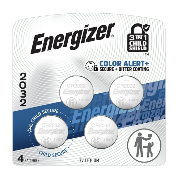Energizer 2032 Coin Batteries (4 Pack), CR2032 3V Lithium Batteries, Compatible with AirTag and Tile Pro Devices, Key Fobs, Watches and more