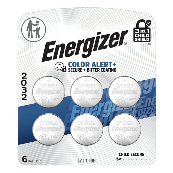 Energizer 2032 Coin Batteries (6 Pack), CR2032 3V Lithium Batteries, Compatible with AirTag and Tile Pro Devices, Key Fobs, Watches and more