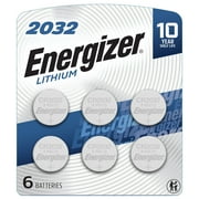 Energizer 2032 Batteries (6 Pack), 3V Lithium Coin Batteries