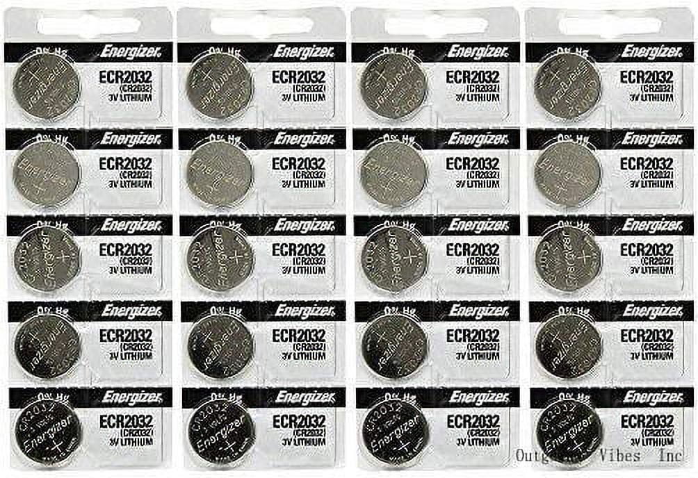 Energizer CR2032 Knopfbatterien - 20 Stück Lithium 3V Für Uhren & Mehr