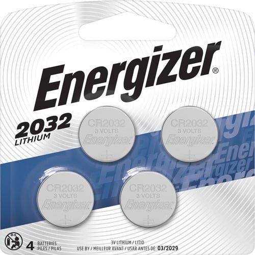 Energizer 2032 Lithium Coin Battery, 4 Pack For Multipurpose - CR2032 - Lithium (Li) - 4 / Pack