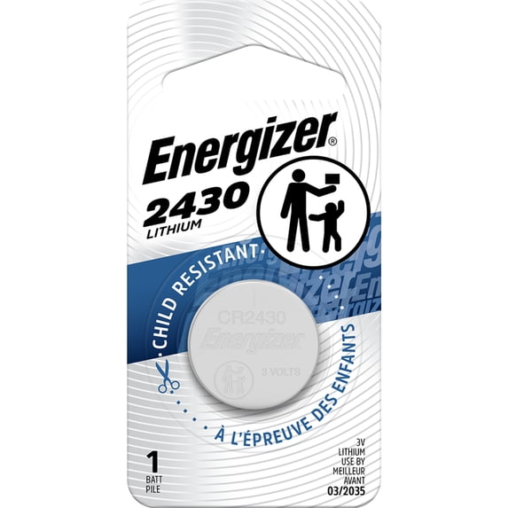 Energizer 2430 Lithium Coin Battery, 1 Pack CR2430 Battery