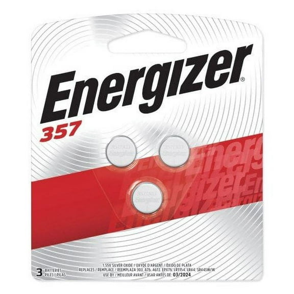 Energizer-2PK Energizer 357/303 Silver Oxide Button Cell Battery, 1.5V, 3/Pack (357BPZ3)