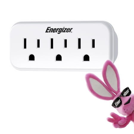 Energizer 3-Outlet Grounded Wall Tap Electrical Extender