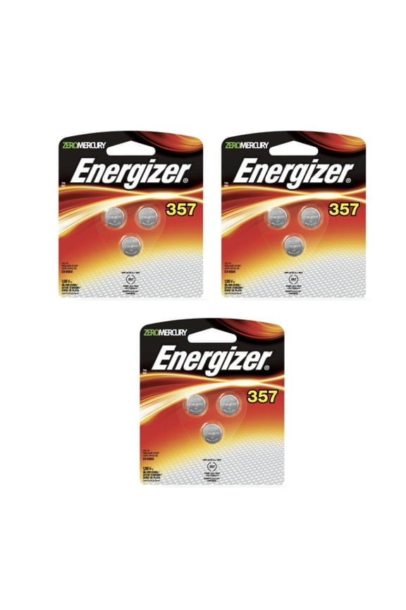 (3-Pack) 357 Coin Cell Button Silver Oxide Long Lasting Batteries (3 PACK)