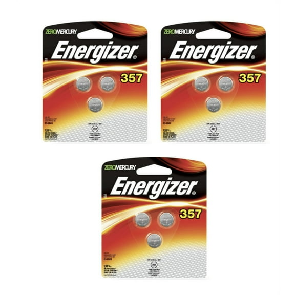Energizer (3-Pack) 357 Coin Cell Button Silver Oxide Long Lasting Batteries (3 PACK)