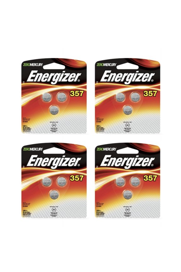 (3-Pack) 357 Coin Cell Button Silver Oxide Long Lasting Batteries (4 PACK)