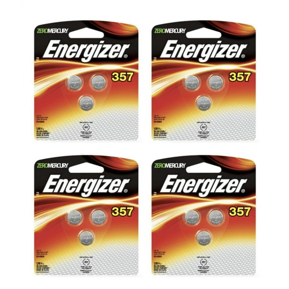 Energizer (3-Pack) 357 Coin Cell Button Silver Oxide Long Lasting Batteries (4 PACK)
