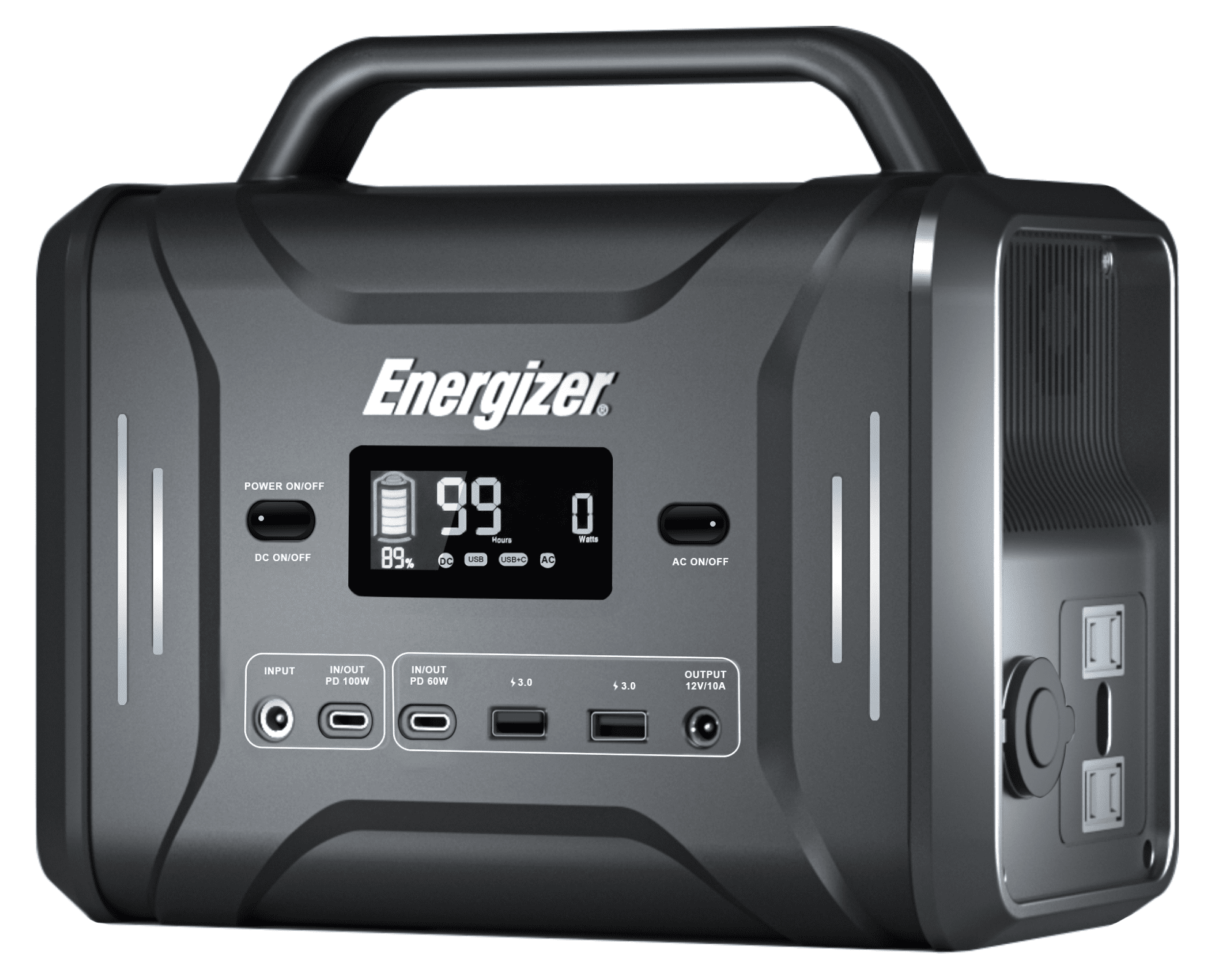 Energizer 320Wh Portable Power Station 100000mAh LiFePO4 Batteries Solar  Generator Sine Wave 300W Peak 600W Backup Power for Outdoors Camping Travel
