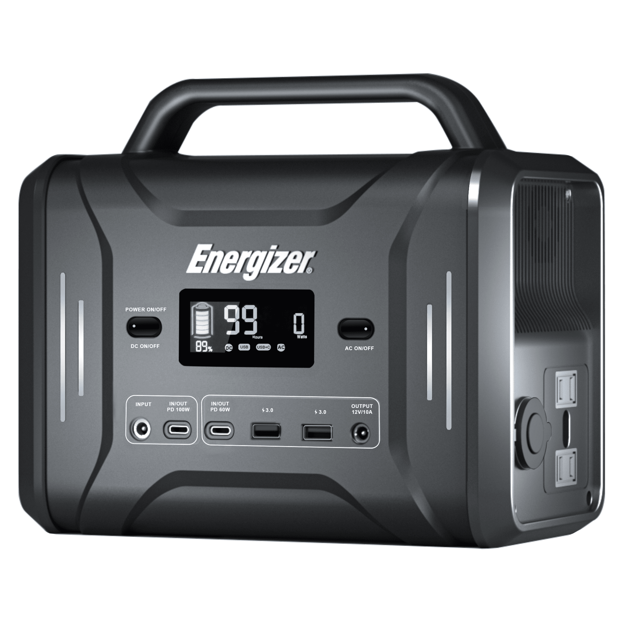 Energizer 320Wh Portable Power Station 100000mAh LiFePO4 Batteries Solar Generator Sine Wave 300W Peak 600W Backup Power for Outdoors Camping Travel
