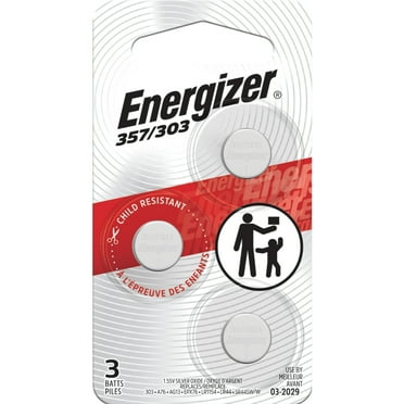 Energizer 357 / 303 Button Cell Batteries (3 Pack) – Also Replaces AG13, SR44, A76, L1154, LR44, G13A, S76
