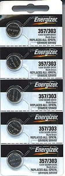Energizer LR44 Battery, Silver Oxide 303, 357, AG13, or SR44 1.5 Volt  Batteries (1 Battery Count) - Packaging May Vary