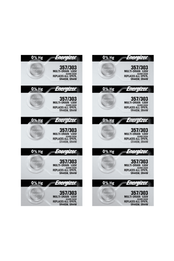 357/303 SR44SW Silver Oxide Watch Battery (10 Count)
