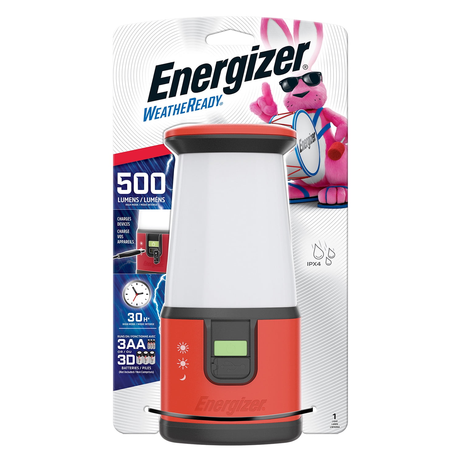 Energizer Red and Black 360 Degree LED Emergency Lantern