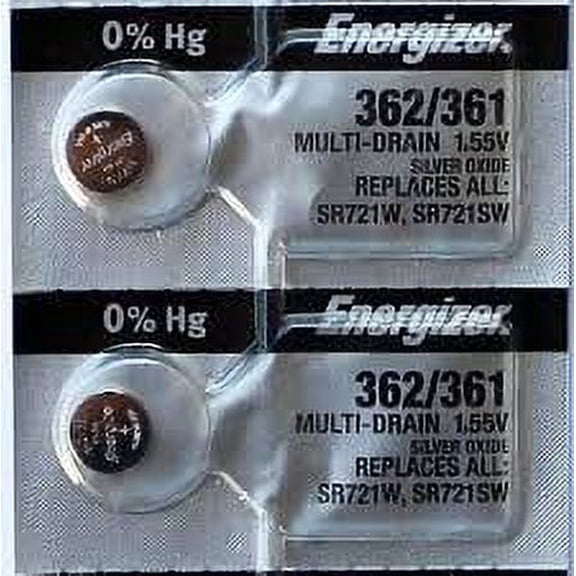 Energizer 362/361 - SR721 Silver Oxide Button Battery 1.55V - 2 Pack + 30% Off!