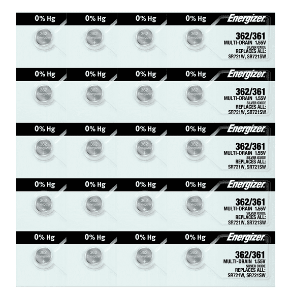 Energizer 362/361 SR721SW Silver Oxide Watch Battery (20 Count)