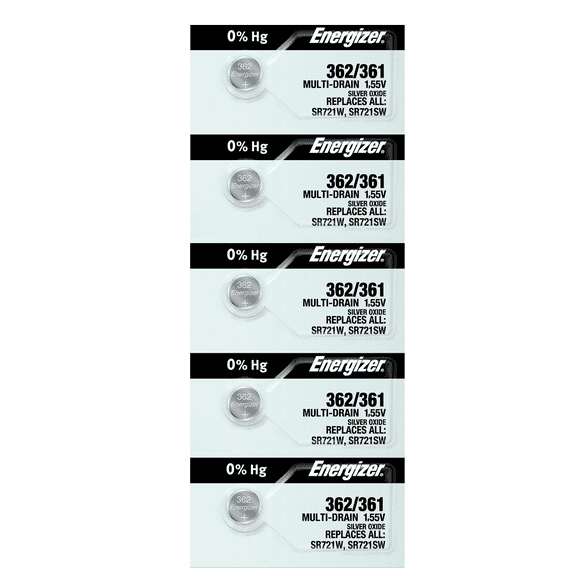 Energizer 362/361 SR721SW Silver Oxide Watch Battery (5 Count)