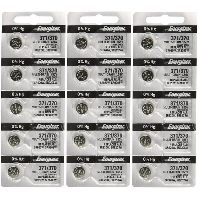 Energizer 371 or 370 Button Cell Silver Oxide SR920SW 15 Watch
