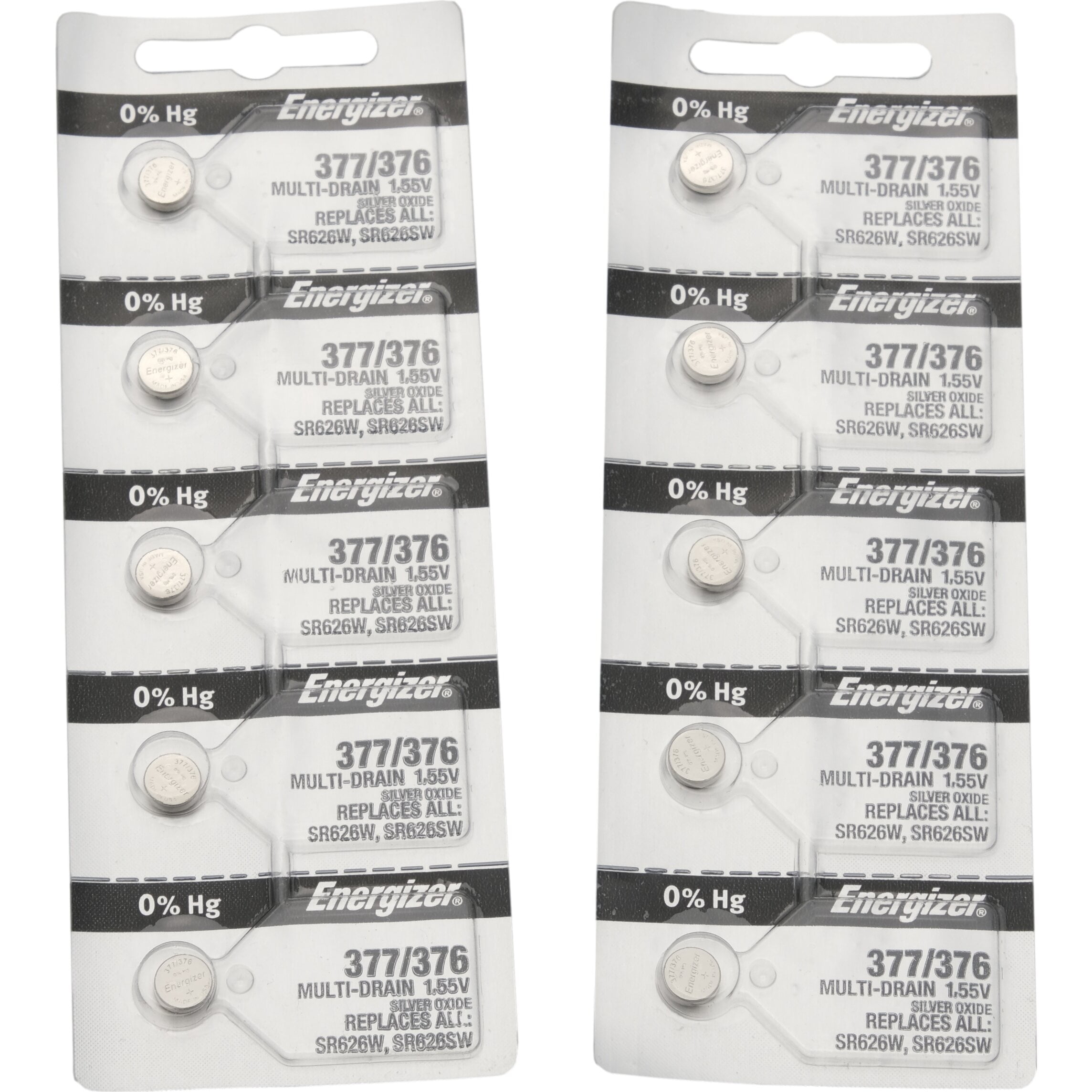 Energizer 377 376 Silver Oxide 10 Batteries Walmart