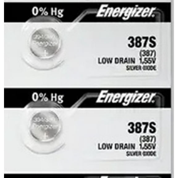 Energizer 387S Silver Oxide Watch Battery-Two Batteries