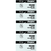 Energizer 393/309 SR754W Silver Oxide Watch Battery 5 Count