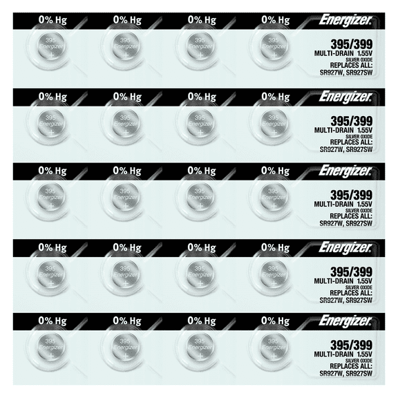 Energizer 395/399 SR927SW Silver Oxide Watch Battery (20 Count)