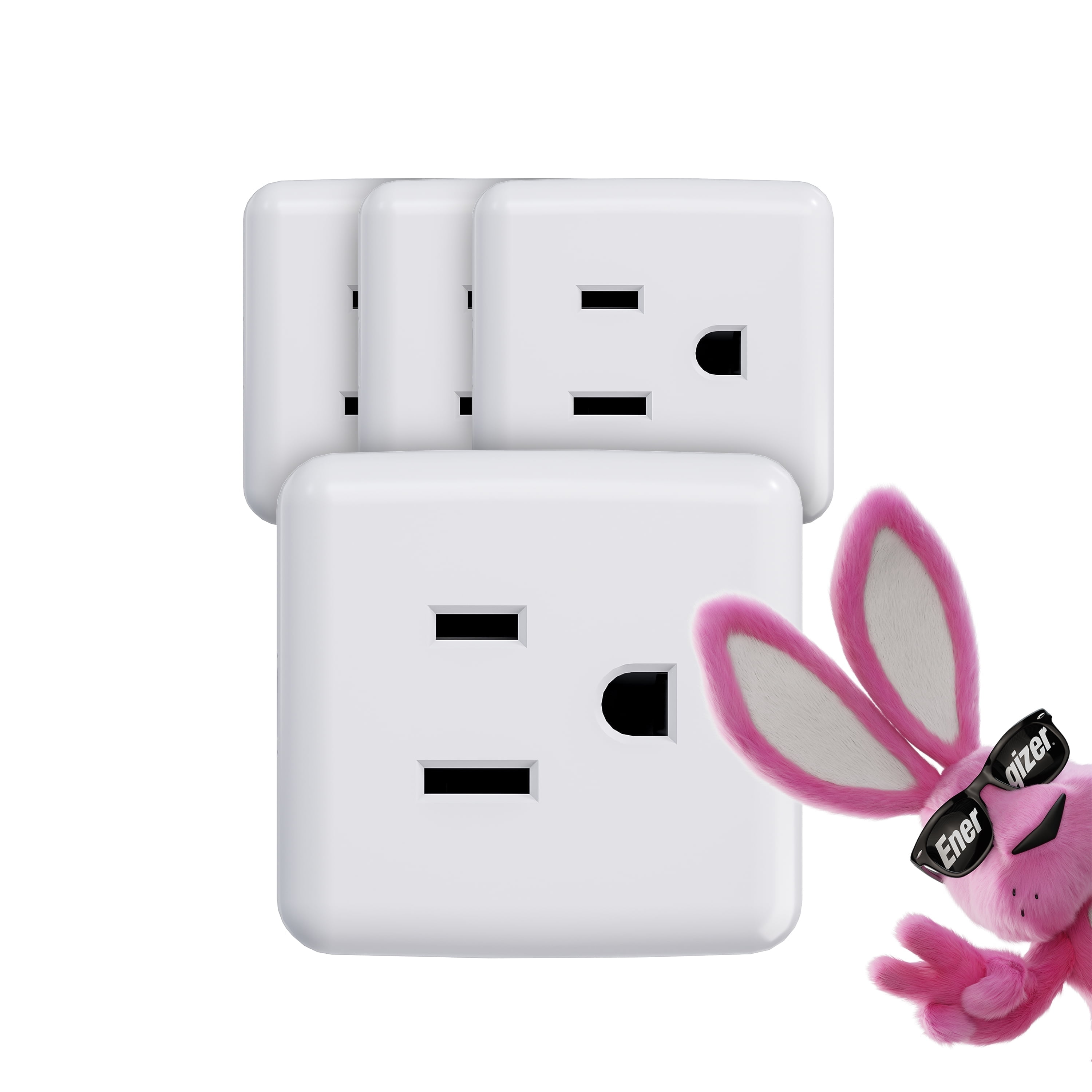 Energizer 4 Packs of 3 Device Multi Plug Wall Outlet Extender (3) AC ...