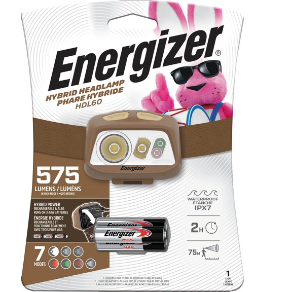 Energizer 575 Lumen Hybrid Powered LED Headlamp