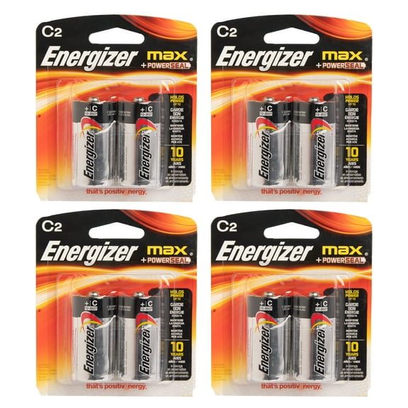 Energizer (8 Pack) C Batteries Alkaline Batteries C Size Battery C Energizer Bulk Battery Pack Set