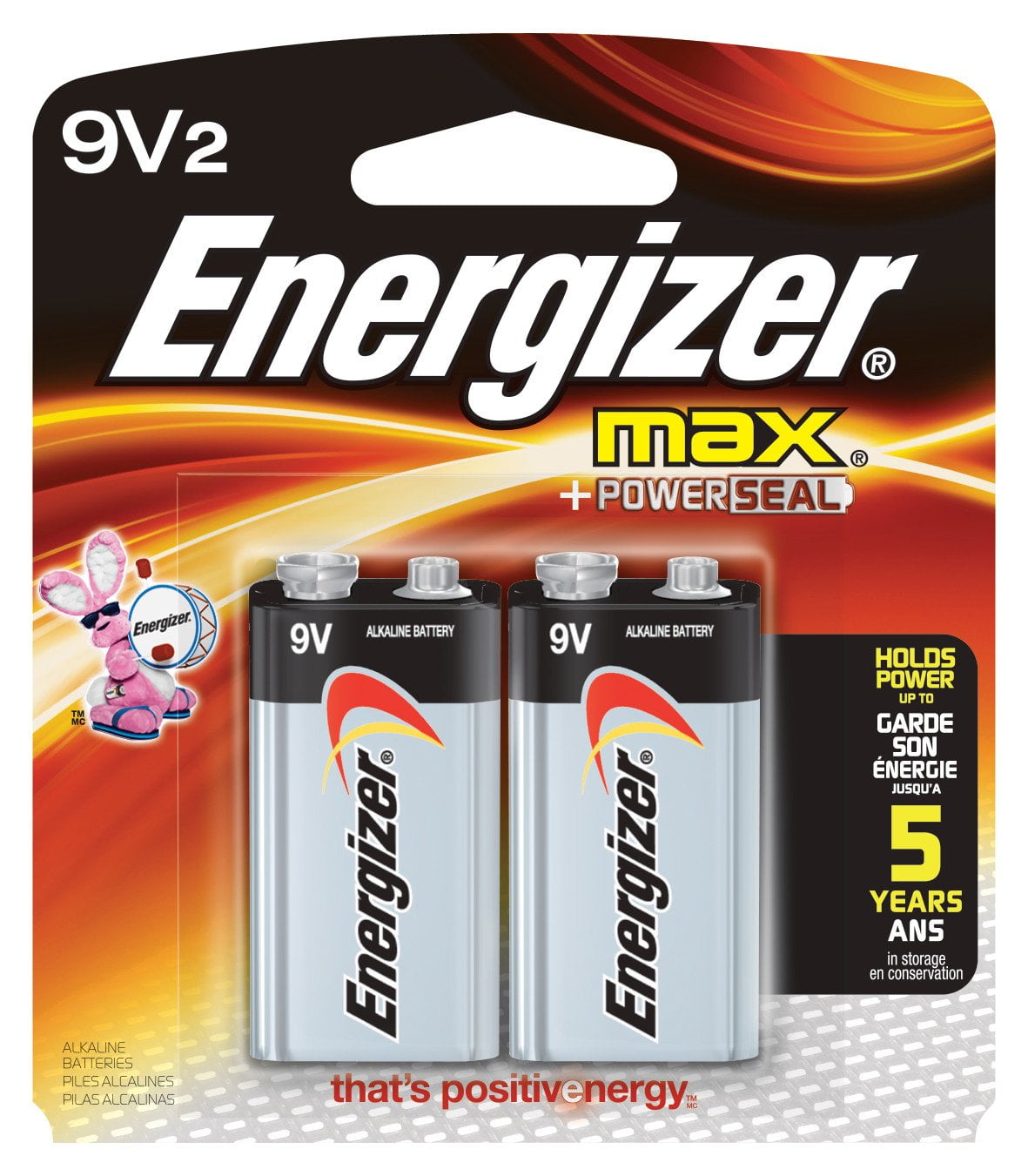 Energizer 9V Alkaline General Purpose Battery - Alkaline - 9V DC - 2 Pack