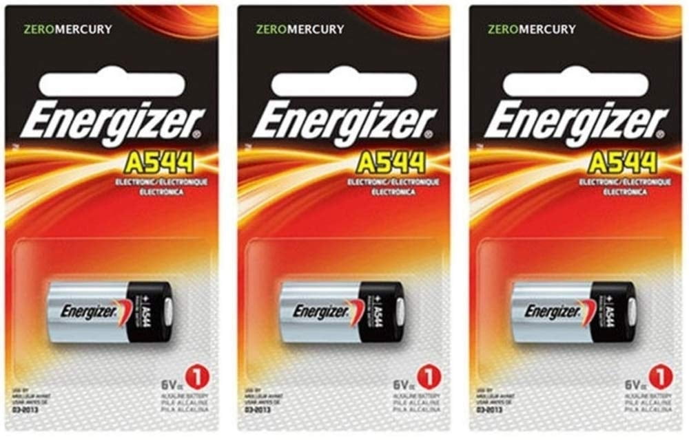 Energizer A544 6-Volt Photo Flat Terminal, 4LR44 Battery 3 Pack