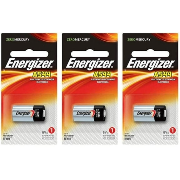 Energizer A544 6-Volt Photo Flat Terminal, 4LR44 Battery 3 Pack