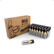 Energizer AA Batteries, Double A Long-Lasting Alkaline Power Batteries, 32 Count