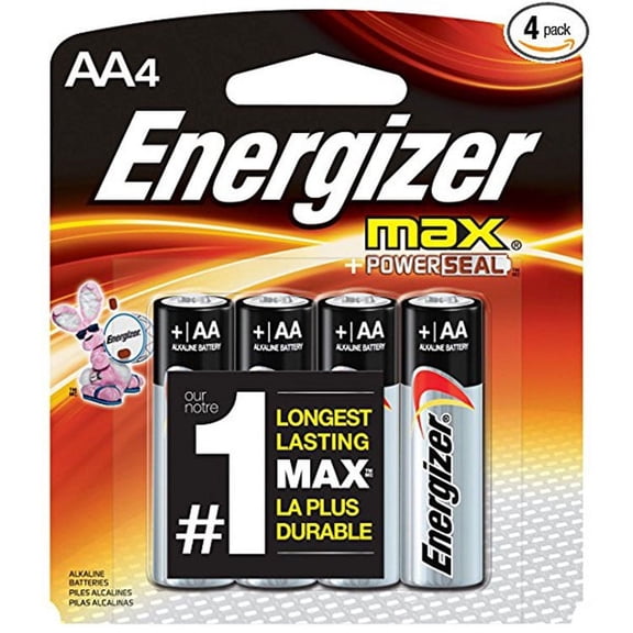 Energizer AA Batteries Max Alkaline (4 Count) AA4PK