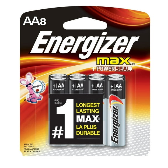Energizer AA Batteries, Max Alkaline (8 Count)