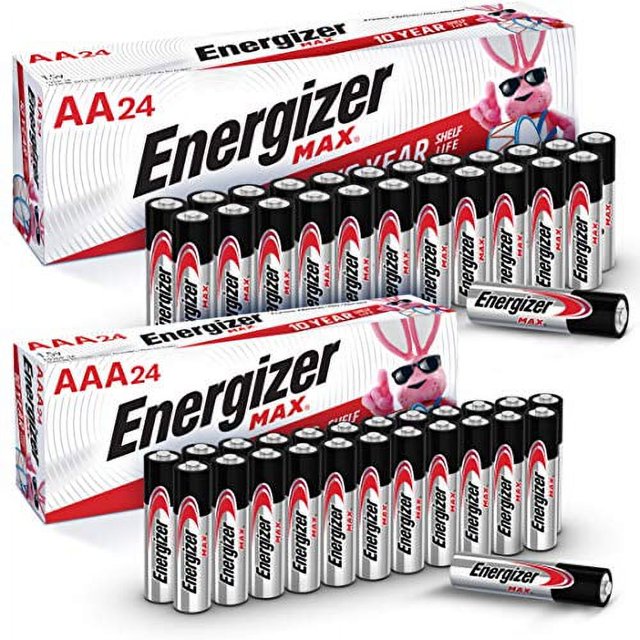 Energizer AA Batteries and AAA Batteries, 24 Max Double A Batteries and
