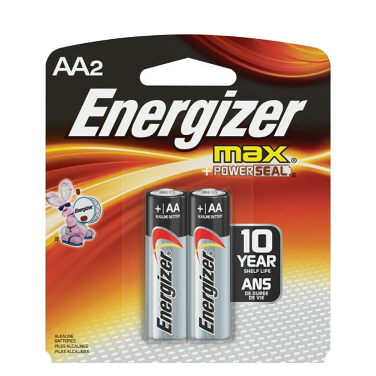 Energizer AA Size Alkaline General Purpose Battery, AA - Alkaline - 1.5 V  DC - 6 - 2 Packs (12 Batteries Total)
