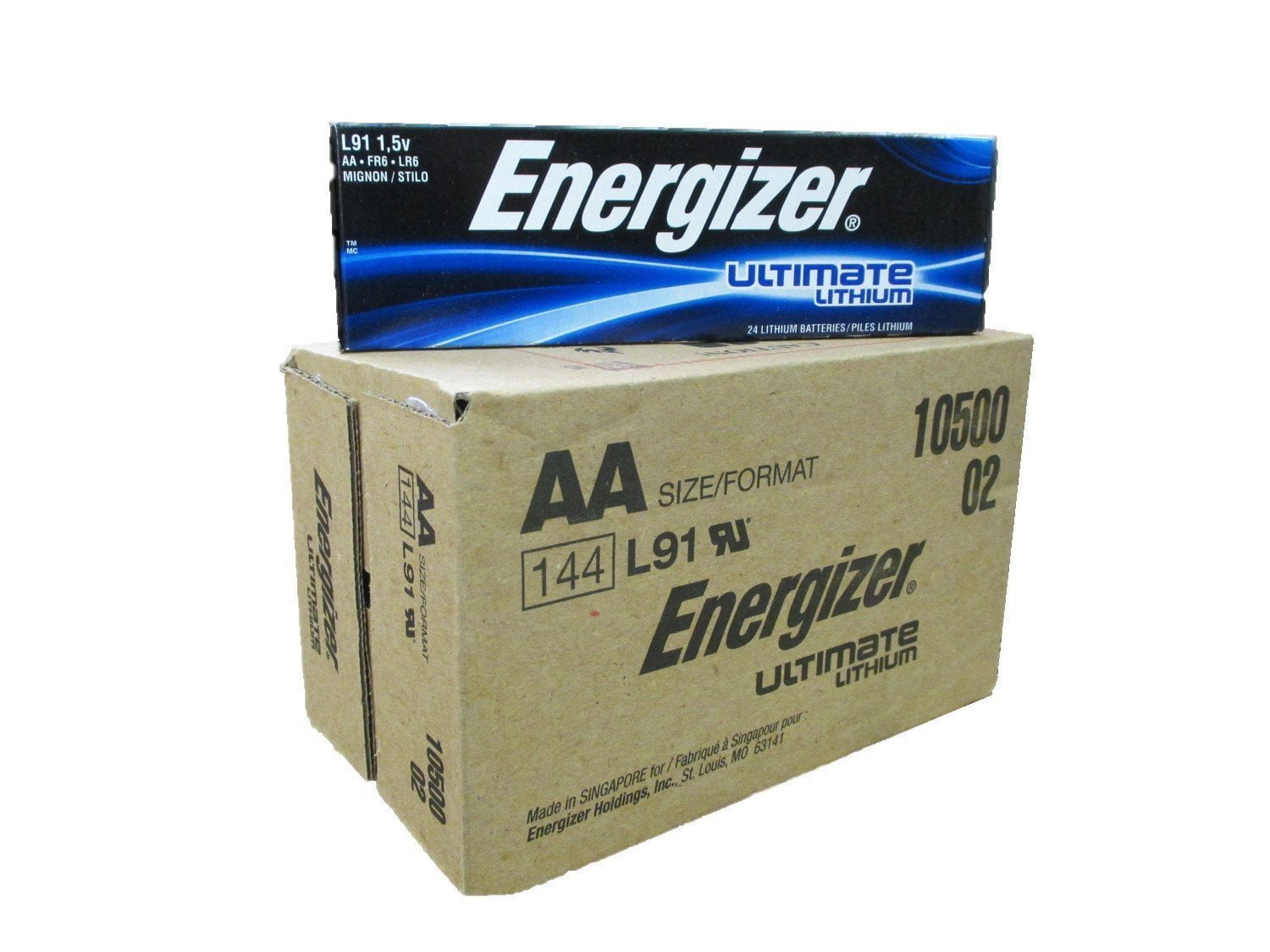 Energizer AA Ultimate Lithium 144 Batteries "in Original Box"
