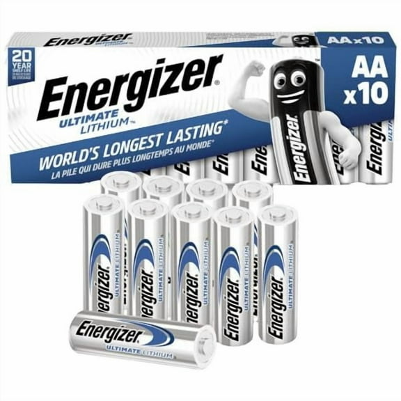 Energizer AA Ultimate Lithium Battery Pack of 10