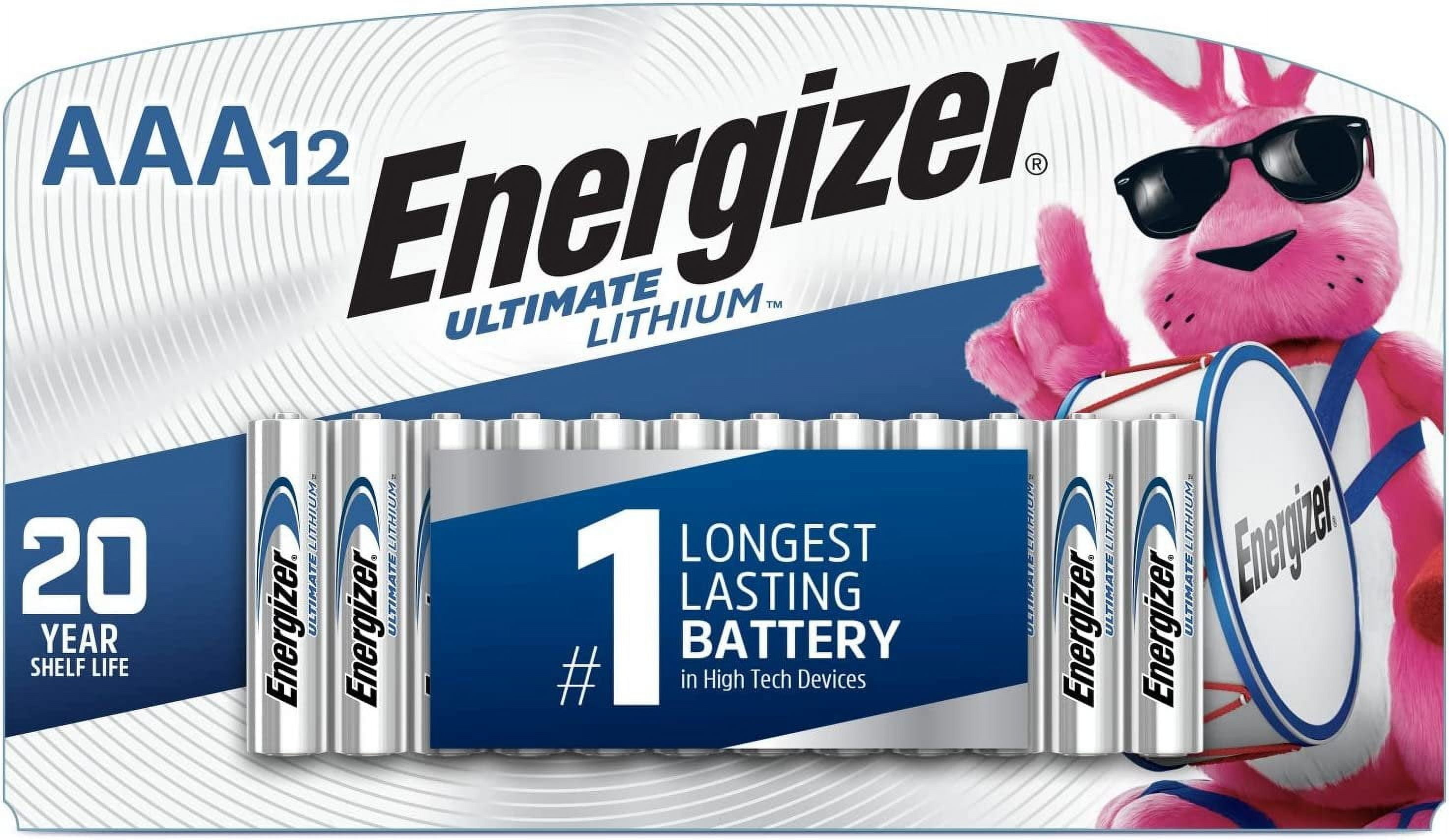 Energizer AAA Batteries, Ultimate Lithium Triple A Battery, 12 Count