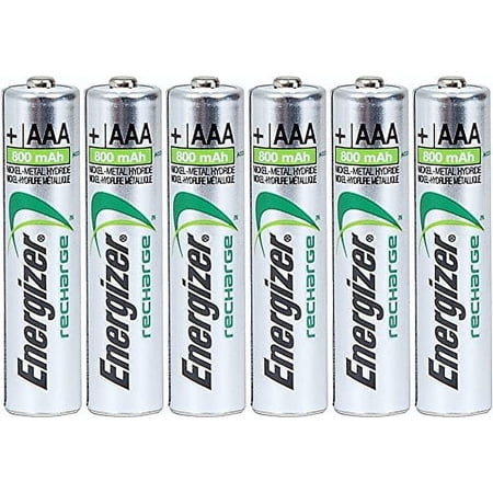 Energizer AAA Rechargeable NiMH Battery 800 mAh 1.2V x six (6) Batteries