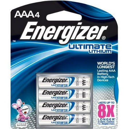 Energizer AAA e2 Lithium Battery Retail Pack - 4-Pack