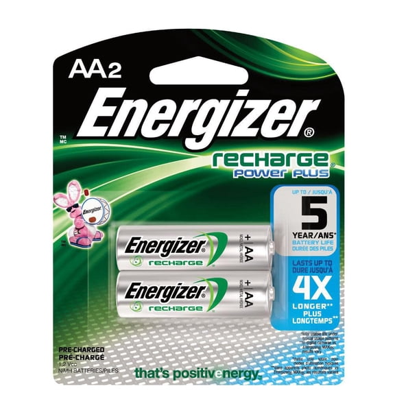 Energizer Aa Rechargeable Nimh Battery, 2 Pieces
