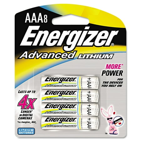 Energizer Advanced Lithium Batteries, AAA, 8/Pack