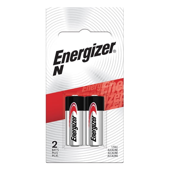 Energizer N Batteries, Alkaline, 1.5V, Long-Lasting Power, 2 Pack