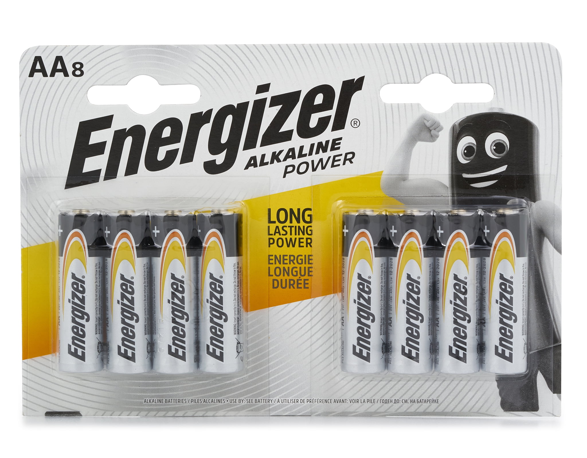 Energizer Alkaline Power AA Batteries 8 Ct