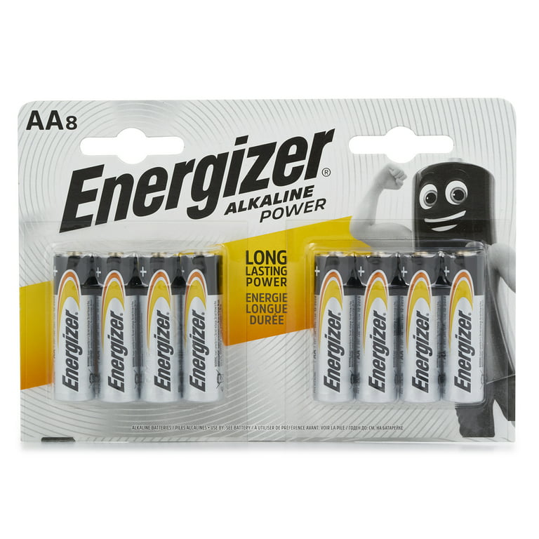 Energizer Alkaline Power AA Batteries Ct 8