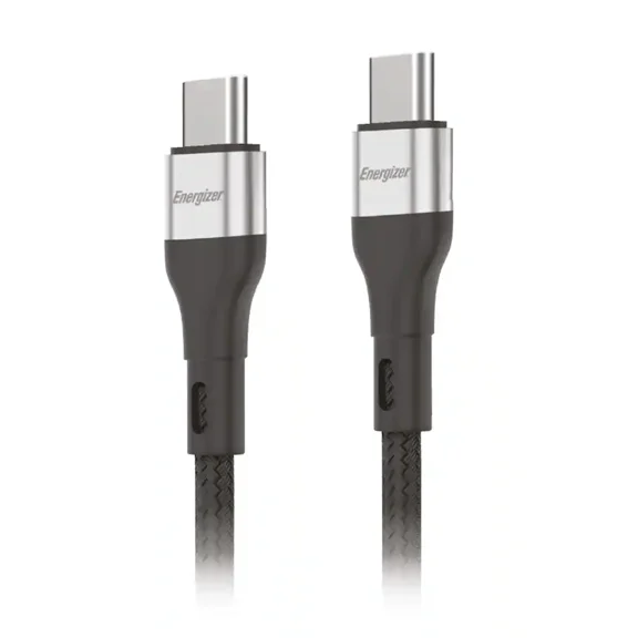 Energizer Braided USB-C to USB-C Cable  Charge & Sync for Type-C Devices  6ft Durable Cord